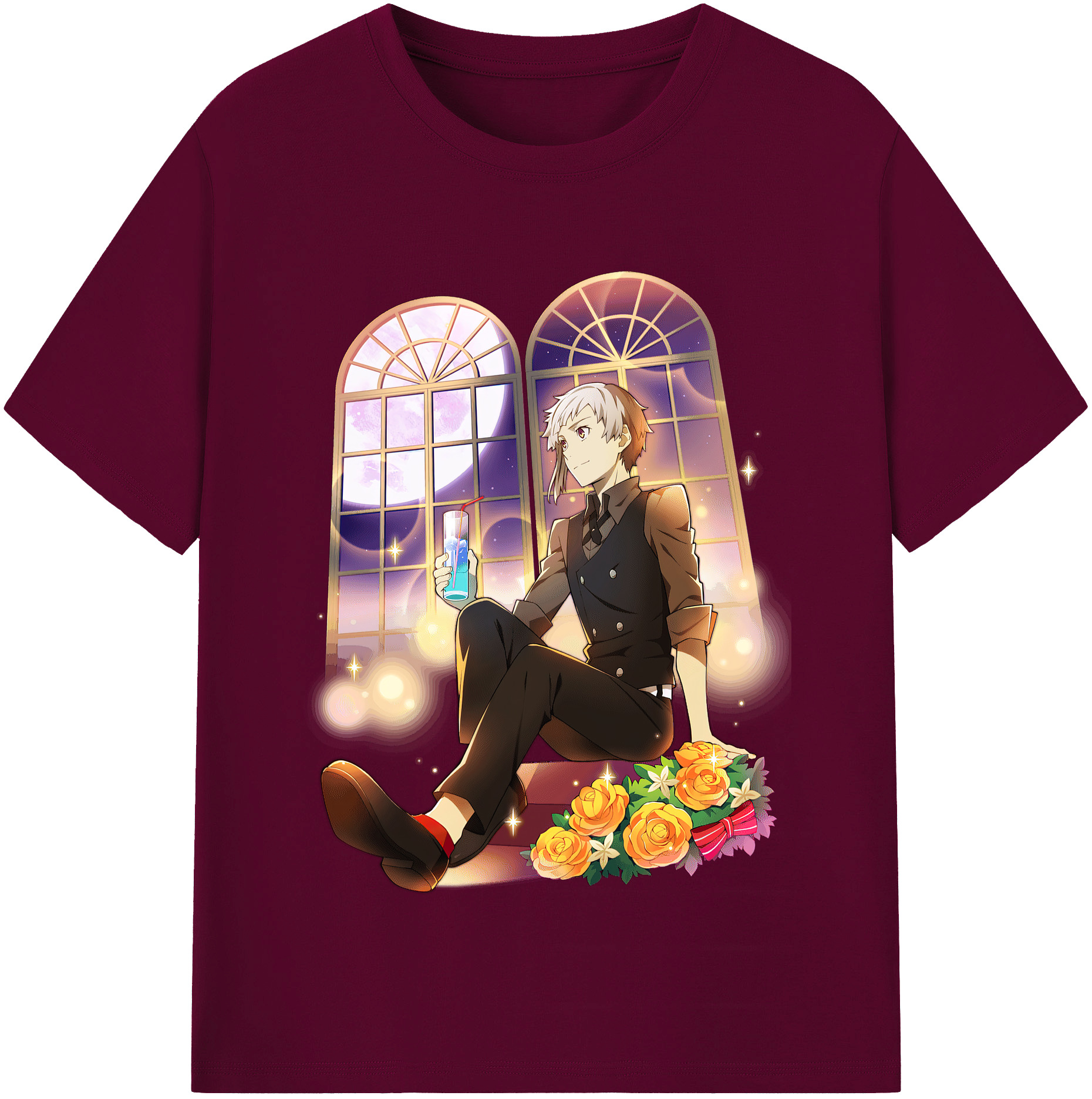 （画像用） 文豪ストレイドッグス Bungo Stray Dogs レディースカジュアルプリントTシャツ（綿100％）